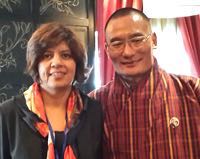 With PM Tshering Tobagy at the First Better Business Summit, Thimphu, 2014