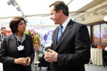 Aparna Sharma with UK Prime Minister David Cameron