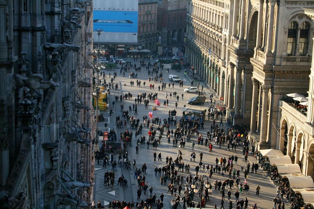 View from Milan Duomo